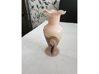 Vintage vas i glas höjd: 21 cm.