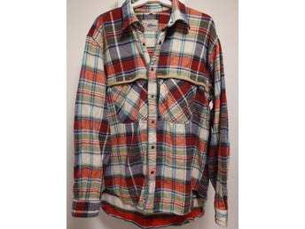 Fjällräven vintage flannel-skjortjacka, storlek L
