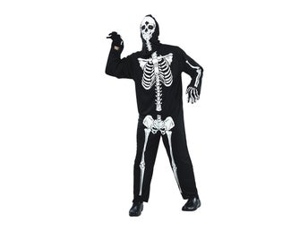 Skelett Maskeraddräkt Maskerad Halloween O/S Ny