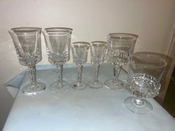 6 delar Orrefors - glas / Design Ingeborg Lundi