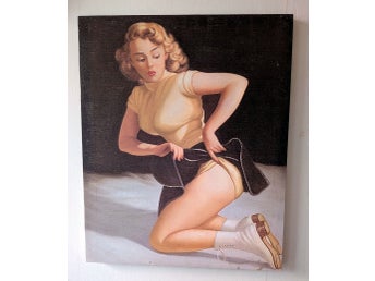 Retro Pin-up canvastryck – konstnär Gil Elvgren, (tryck på canvas/duk)