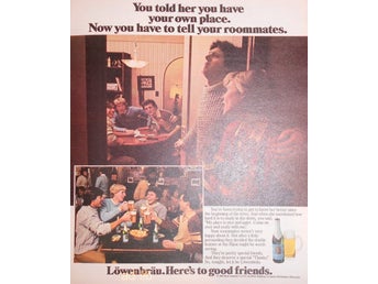 LÖWENBRÄU BEER, ÖL TIDNINGSANNONS 1981