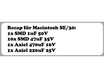 Macintosh / Mac SE/30 SE / 30 (panasonic kondensatorer)