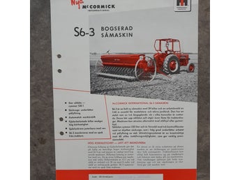 Broschyr McCormick International S6-3 Bogserad Såmaskin