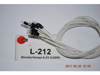 L-212 Miniatyrlampa 6,3V 10 stycken