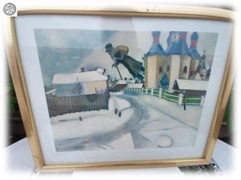 Chagall Au dessus de Vitebsk Over Vitebsk 1914 Collection Ayala Offset tryck