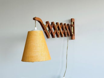 Vägglampa Saxlampa Teak Retro Vintage 50/60-tal