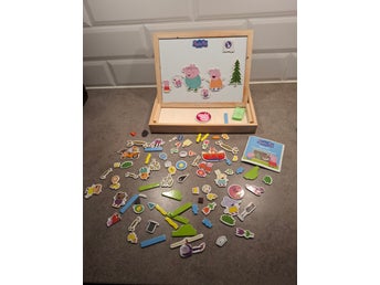 Peppa Pig magnetisk whiteboard och svarta tavla