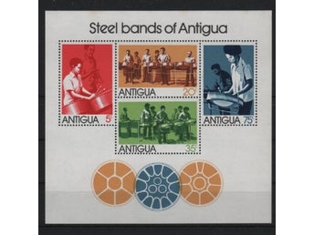 Antigua 1974 Musik steelband 4v i block