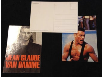 Film Jean Claude Van Damme - Vykort 2st Samlarobjekt Karate Kung Fu MMA