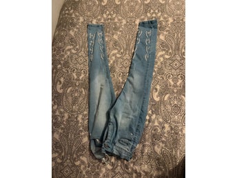 Flamingo blåa jeans, storlek 140