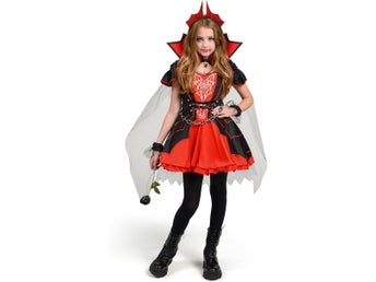 Medium (8-10 år) - Spooktacular Creations - Mörk vampyrkostym för Tjejer
