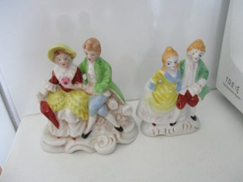 Två Vintage Porslinsfigurer - Kärlekspar. Retro
