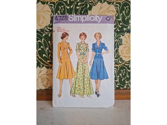 Långkjol och överdel 70tal symönster Simplicity retro vintage topp
