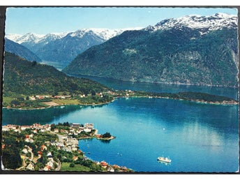 Norge Postkort Vy. Balestrand, Sognefjorden 1970 Stpl. Skien