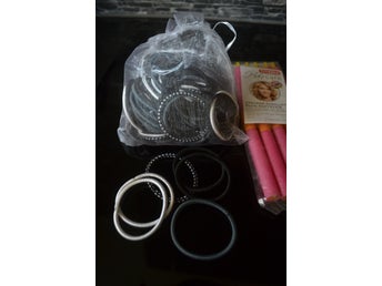 Hårsnoddar NY! ,Ponytail fixer NY! Diadem använda, Hårrullar, papiljotter NY!