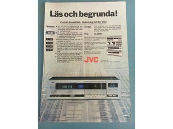 JVC KD-D50 Kassettdäck 1982 annons