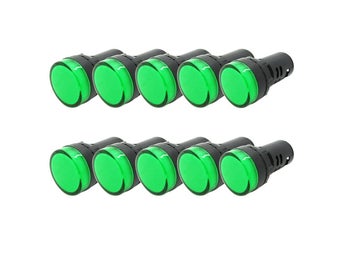 10 st gröna LED-indikatorlampor 220V