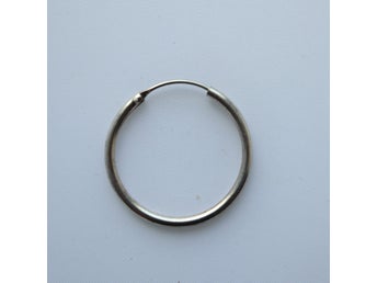 Medium Runda Creoler örhängen 925 silver 1 st