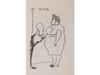 PABLO PICASSO - LITOGRAFI - UR SERIEN LE GOUT DU BONHEURE - 1970 - HÖG KVALITET
