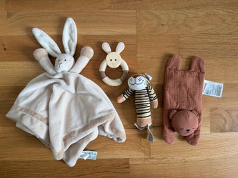 Dinglisar snuttefilt, skallra, Teddykompaniet, gosedjur, H&M, muslin