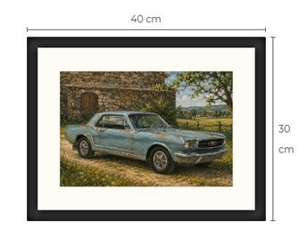 Ford Mustang HT Art print tavla Limited Edition #reapåtradera