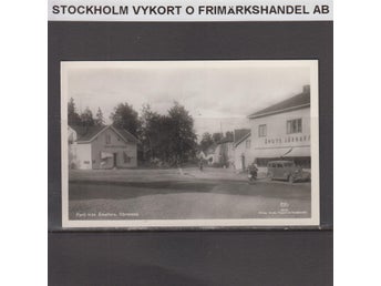 Åmotsfors - Affär, Esso Bensinpump med bil och MC
