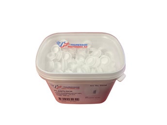 Plastlock för Karmskruvshål 14 mm Vit - 300 st