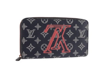 LOUIS VUITTON Ink Upside Down Zippy Organizer NM Plånbok Marinblå M62931 Autentisk 146162