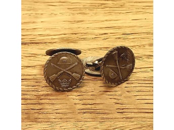 Militära Mancettknappar i Silver Från År 1940. 17,5mm Ø `7,84-Gram *Toppskick!