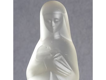STEPHANUS ALBERTUS UITERWAAL glasskulptur *Madonnan med barnet* höjd 24,5 cm