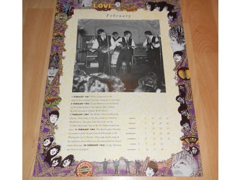 THE BEATLES - FEBRUARY HISTORY 40 x 30 POSTER