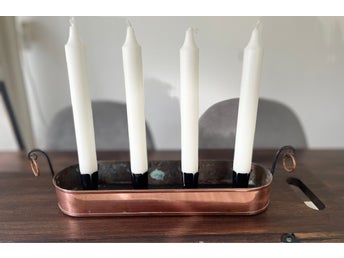 Retro adventsljusstake i koppar – Made in Sweden ???