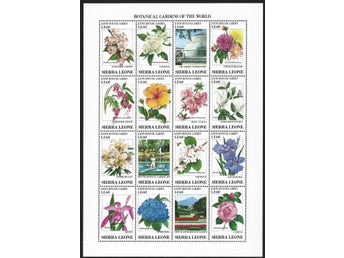 Sierra Leone 1991 Botaniska Trädgårdar blommor växter 48v i 3 ark