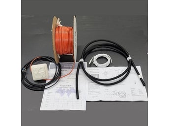 Elektrisk golvvärme / värmegolv med manuell termostat. 5 - 6 m², 550 watt.