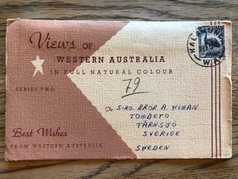 Mapp med 5 bilder skickat från Australien till Sverige