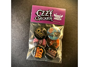6 st Ozzy Osbourne pins (25 mm) * gratis porto *