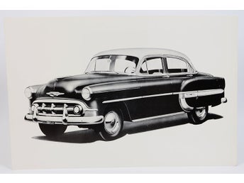 Fabriksfoto 1953 Chevrolet Bel Air 31 x 45 cm