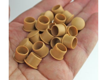 NYA 20st Ändplugg för hål 10mm Täckplugg 12mm LJUSBRUN plast IKPT1210 inkl moms