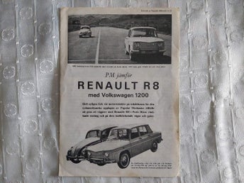 Renault R8 mot Volkswagen 1200 1965