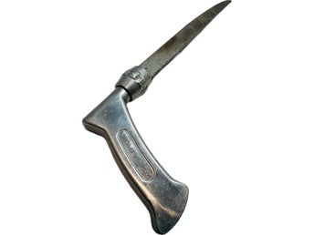 Vintage Stiletto såg, tillverkad i Sverige Saw with aluminum handle made Sweden
