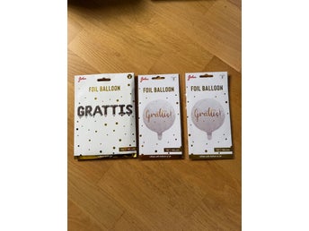 3 paket oöppnade foil ballonger.