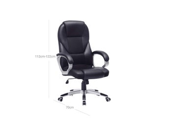 Kontorsstol, Snurrbar, Svart, 76x66x32 OBG22B