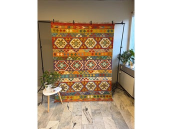 Handvävd Ull kelimmatta 203 x 150 cm
