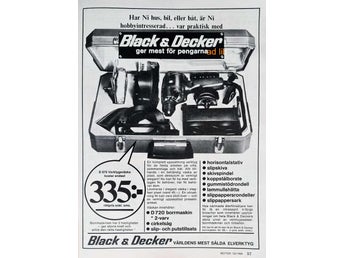 BLACK & DECKER, REKLAMANNONS 1968