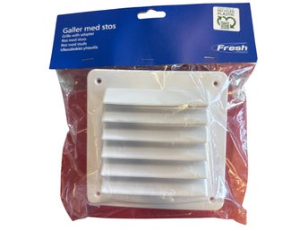 Galler med stos Fresh Ø150 mm plast vit - Ventilationsgaller i återvunnen plast