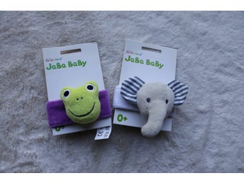 Jaba Baby skallra, groda och elefant, 2-pack