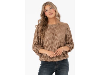 Gyllene guld guldfärgad blus stl XL Capri Collection