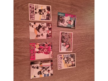 Wayne Gretzky – Lot med 7 st Hockeykort (90-tal, LA Kings / Team Canada)