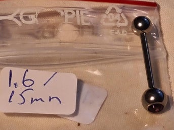 TUNG PIERCING NR 138 MED STEN